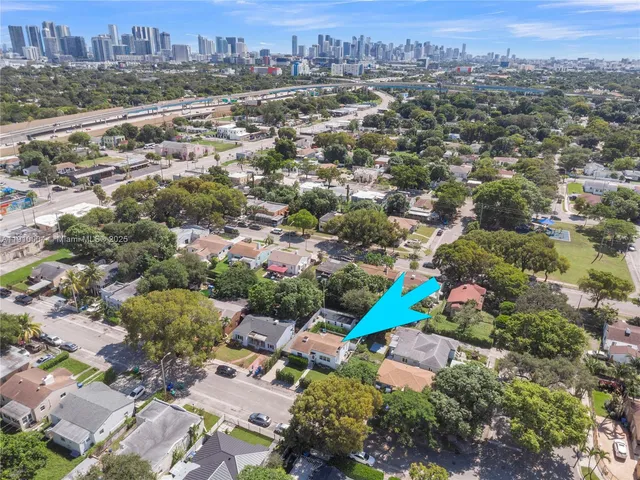 an aerial view of a city