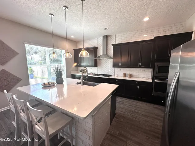 a bedroom with furniture