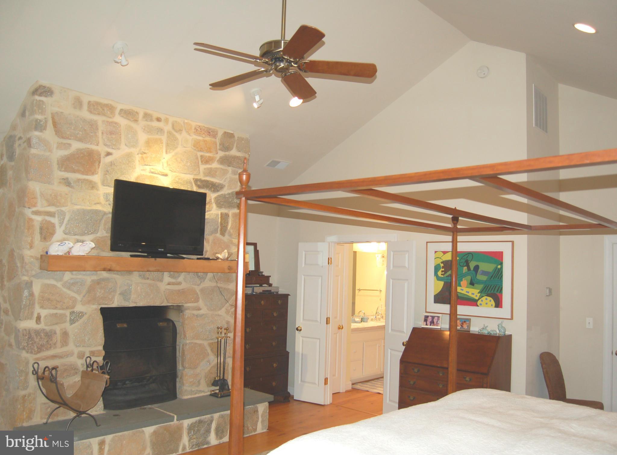 2312 Monkton Road Monkton, MD 21111 - Photo 9 of 30 a bedroom with a bed and a fireplace