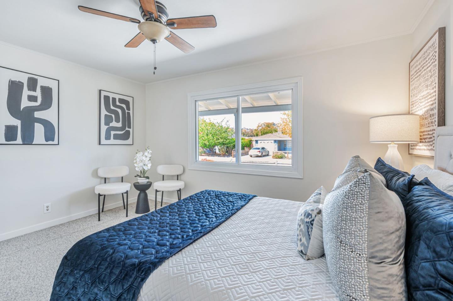 3993 Pasadena Drive San Mateo, CA 94403 - Photo 20 of 40 a bedroom with a bed and a window