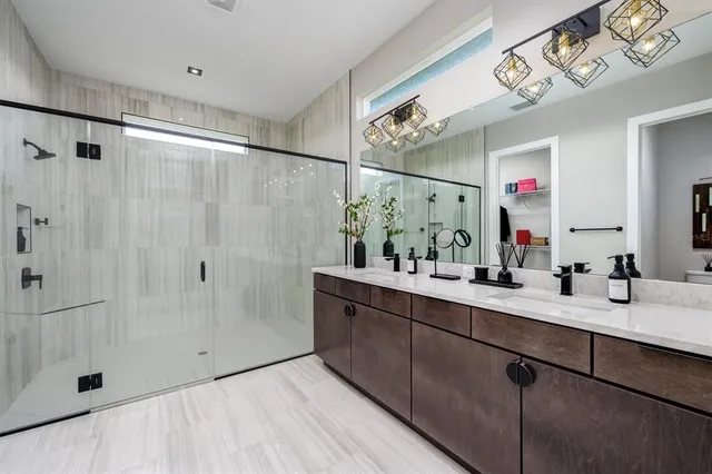 a potted plant in front of a door