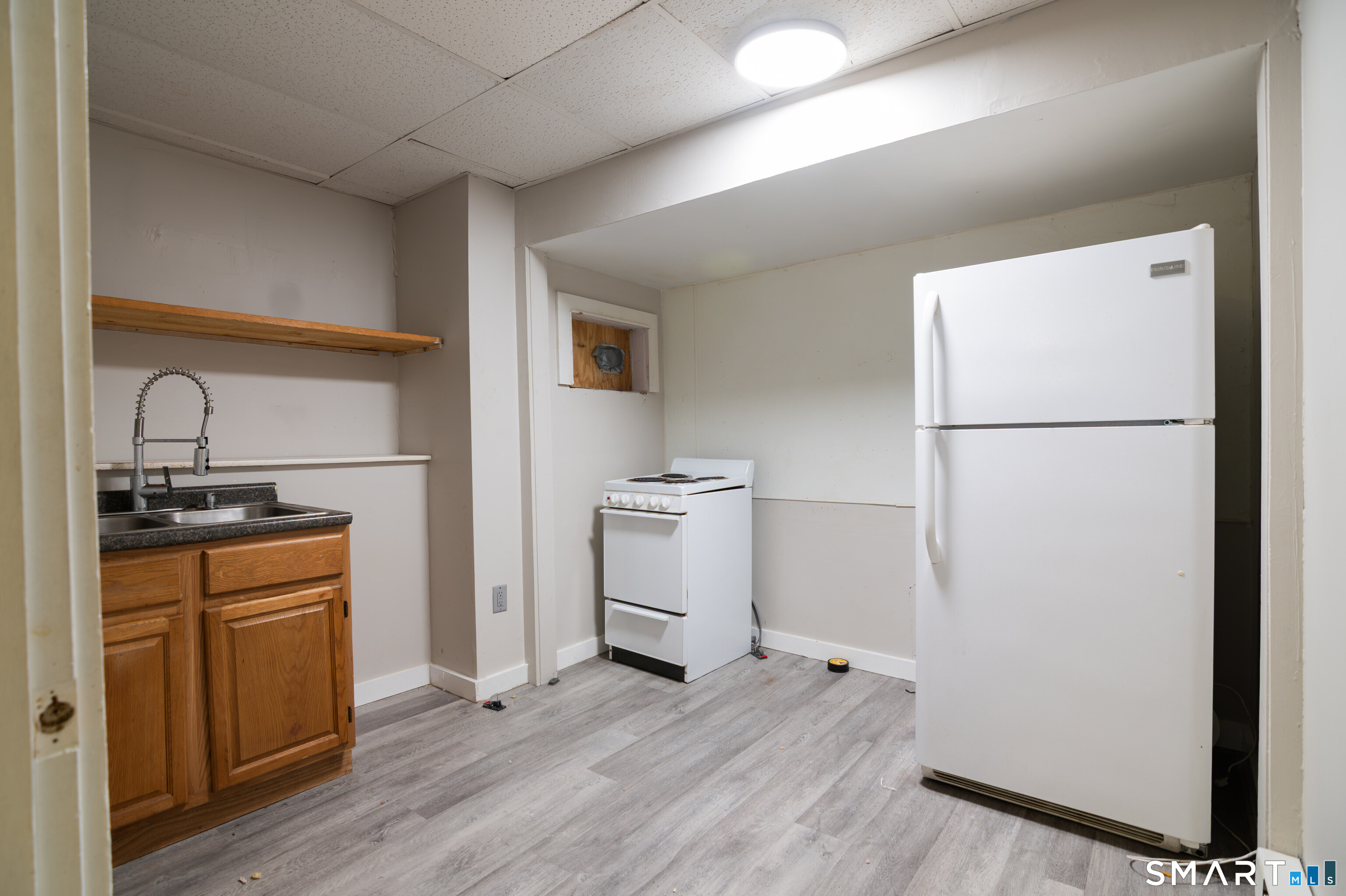 a room with storage and utility