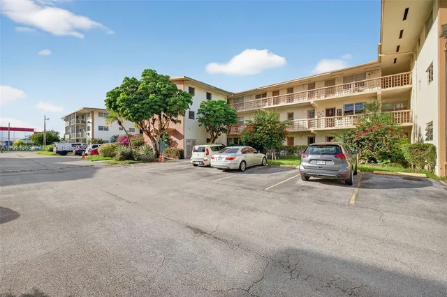 a car parked in front of a building