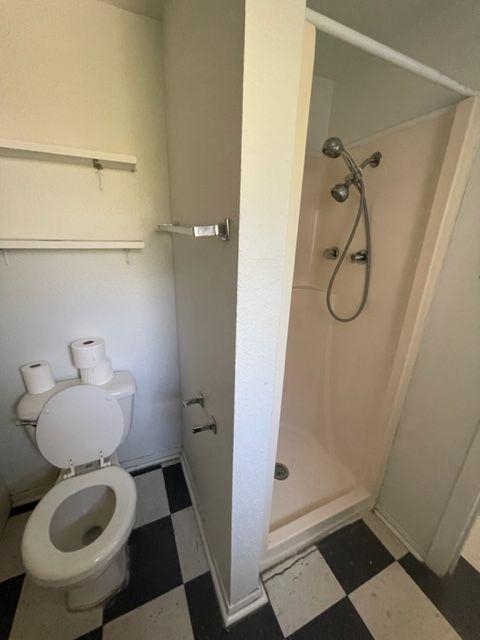 207 West 39th Street, Unit B Austin, TX 78751 - Photo 15 of 20 a bathroom with a toilet and a shower
