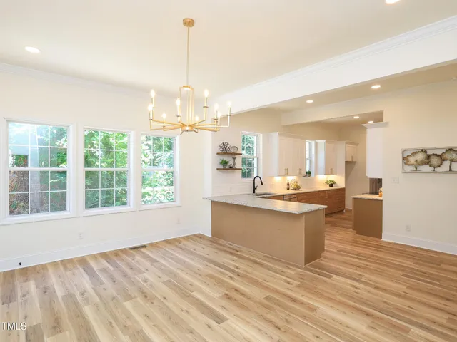 a view of kitchen and sink