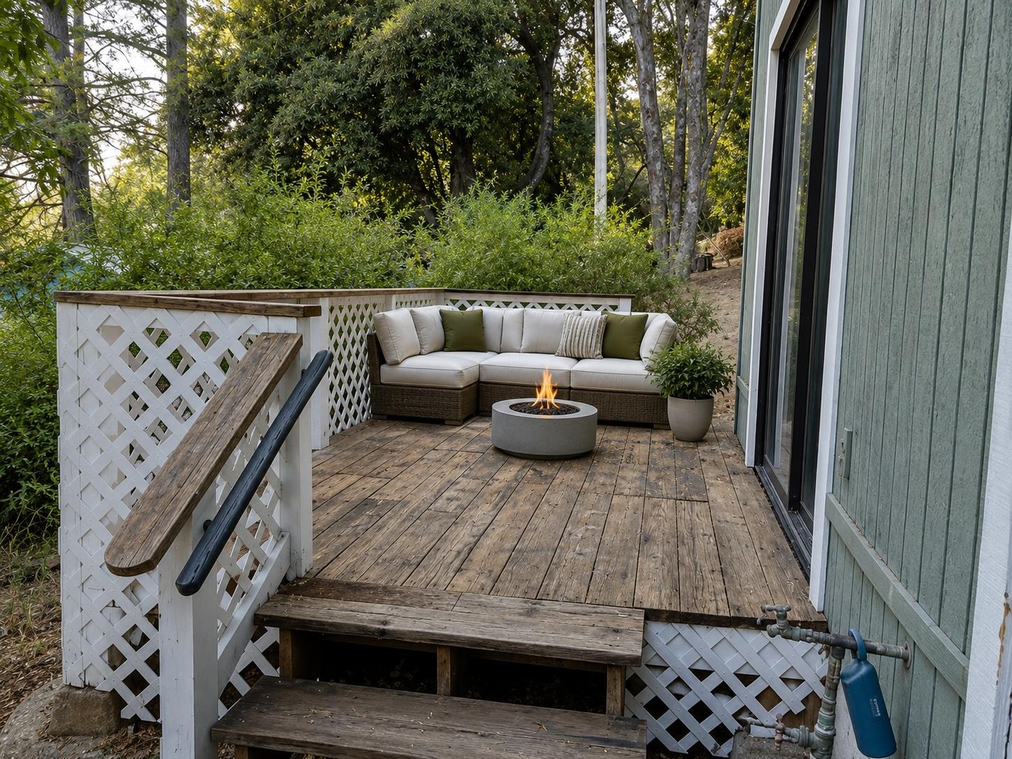140 Depot Street Colfax, CA 95713 - Photo 2 of 31 Cozy deck off the kitchen surrounded by nature - Main level entrance to the kitchen and garage