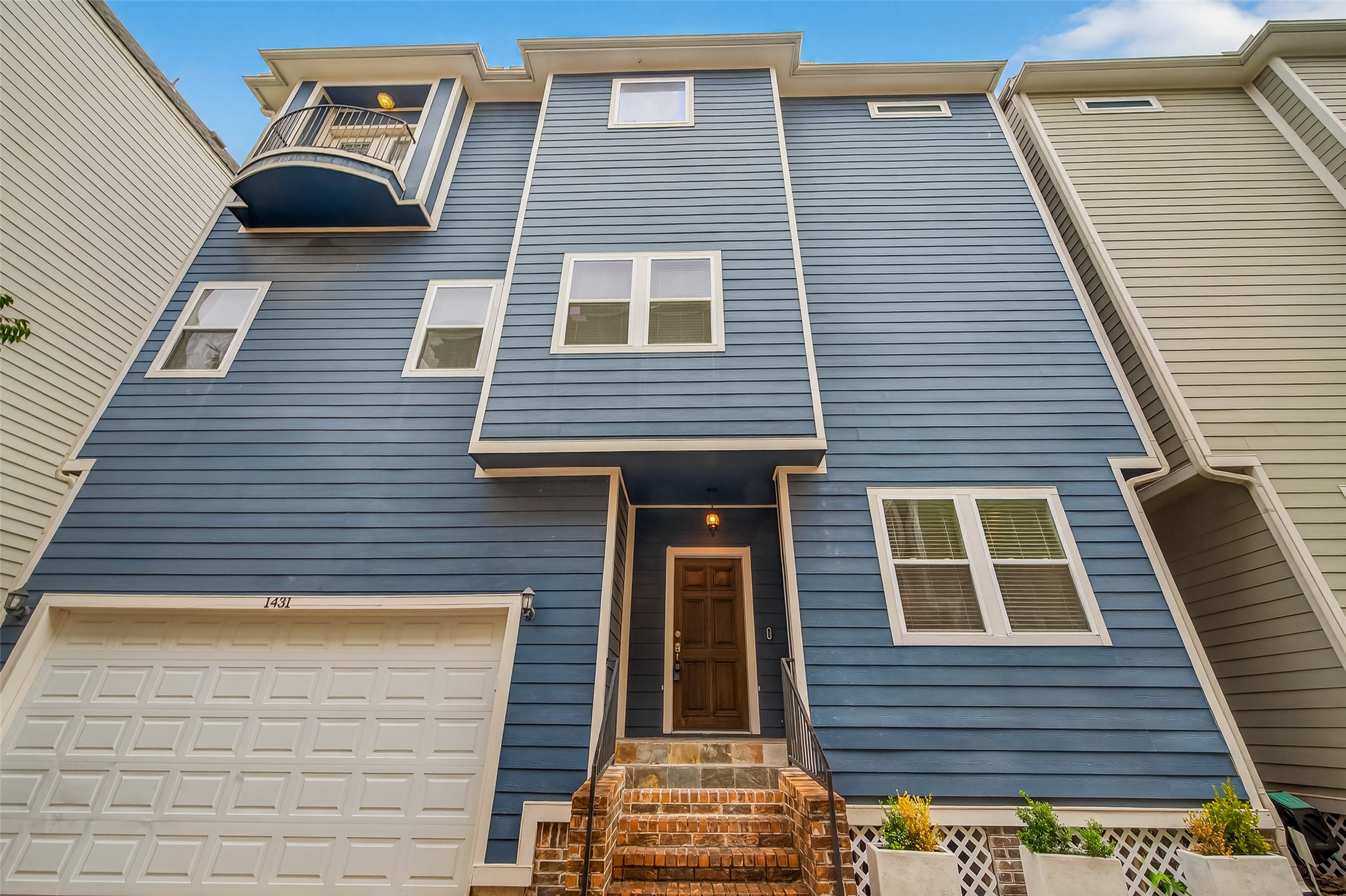 a front view of a house