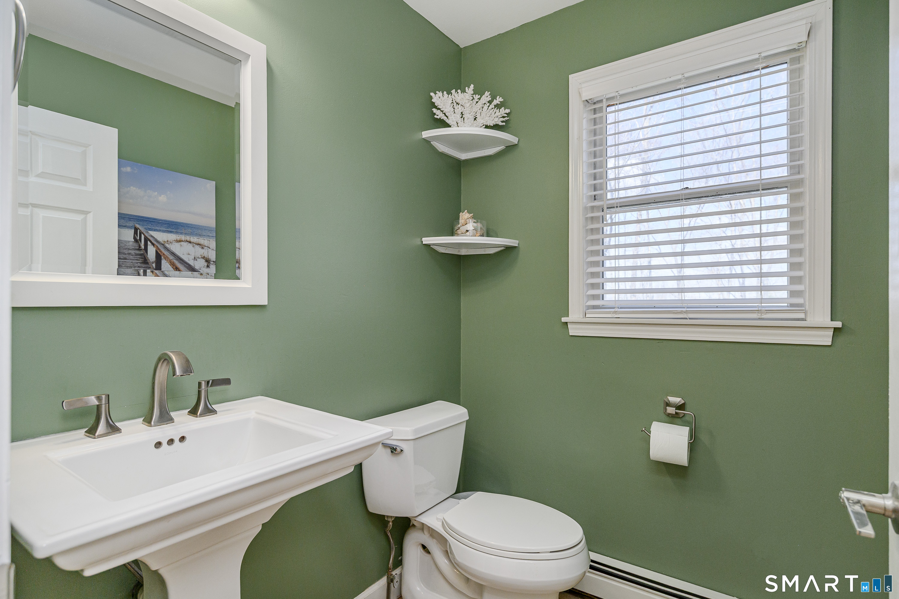 44 Gelding Hill Road Newtown, CT 06482 - Photo 15 of 39 Half Bathroom Located Off Kitchen and Two Car Garage Entrance