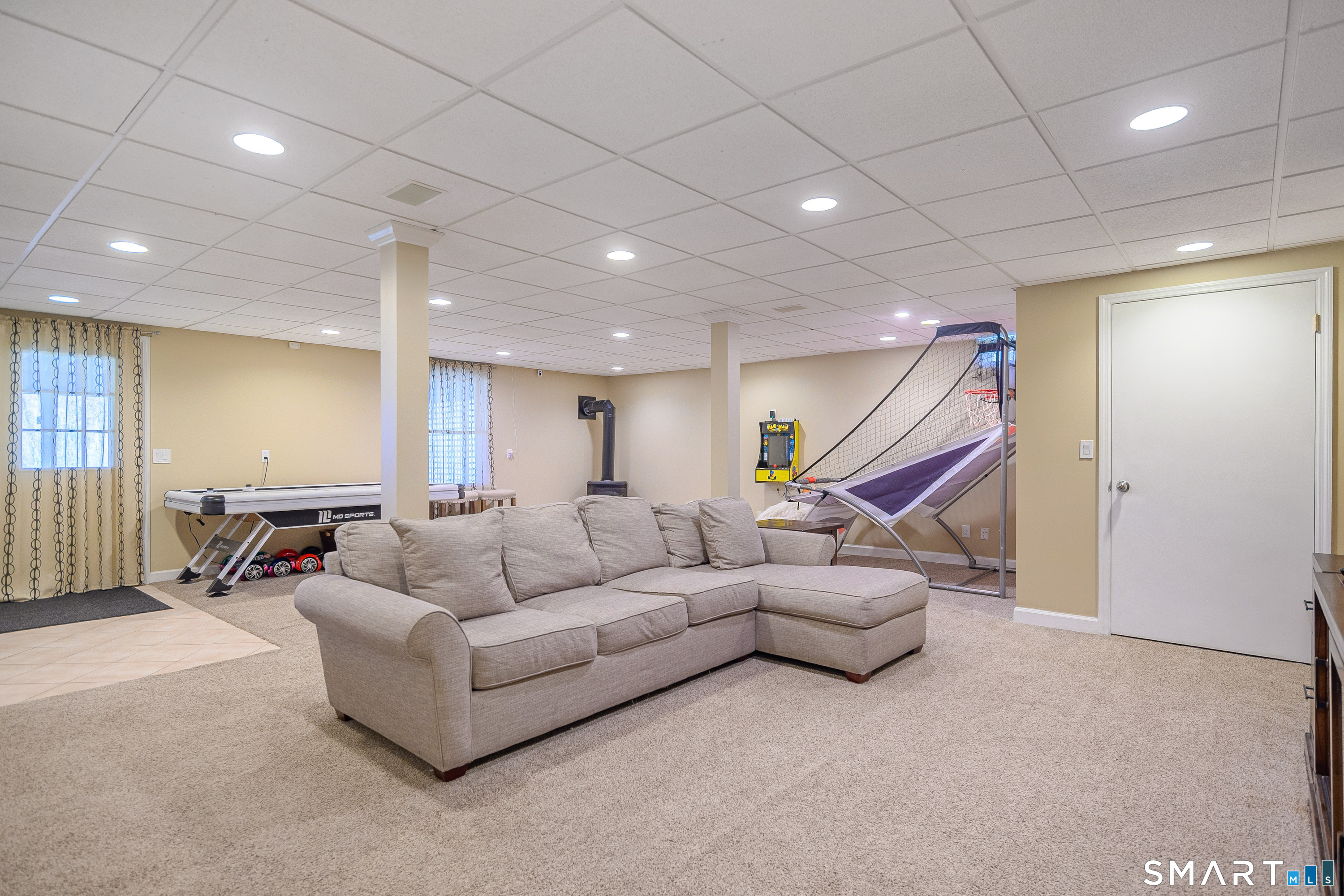 44 Gelding Hill Road Newtown, CT 06482 - Photo 26 of 39 Lower Level Walk Out Game/Play Room