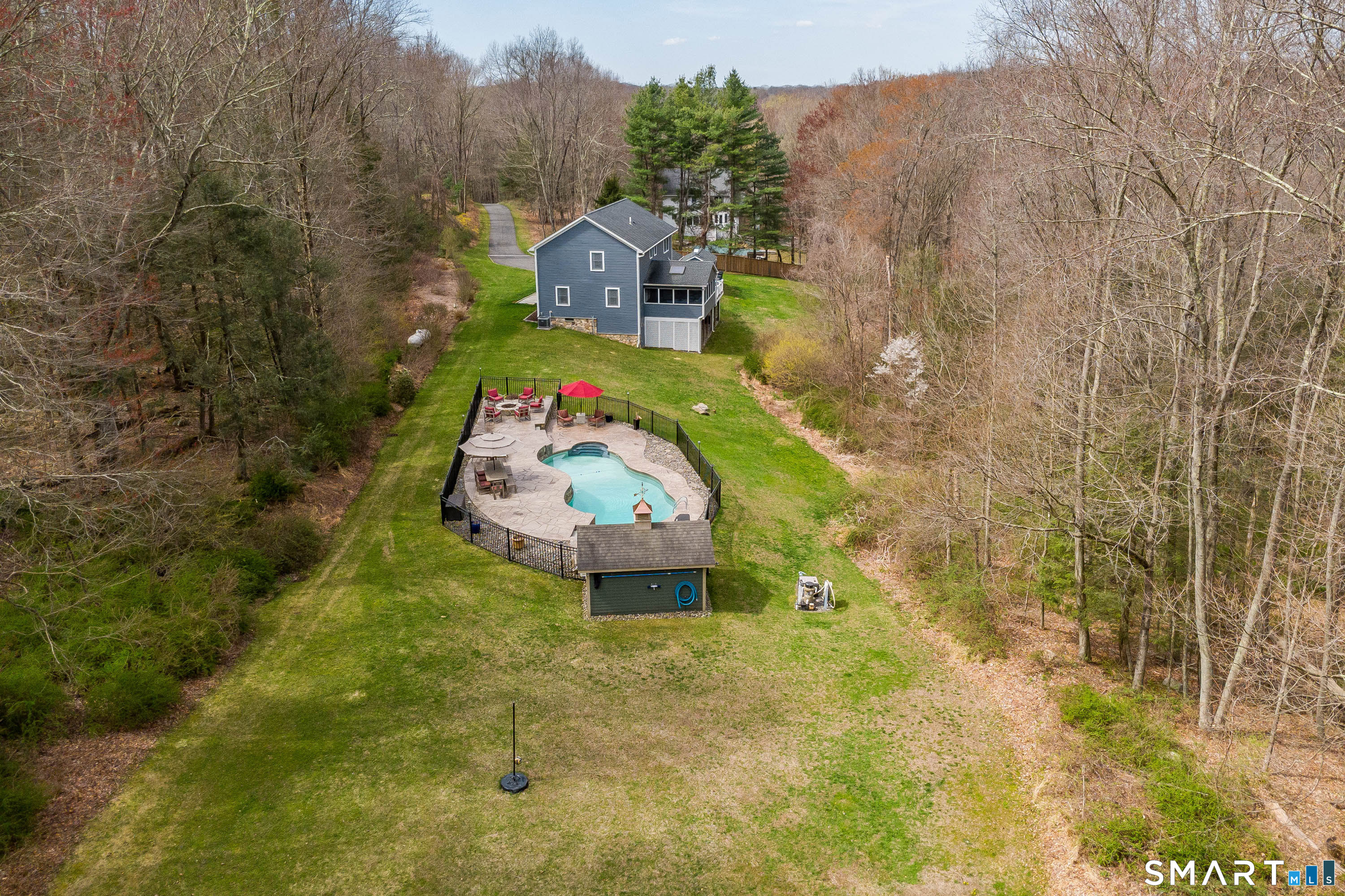 44 Gelding Hill Road Newtown, CT 06482 - Photo 38 of 39 Ariel View Of Backyard