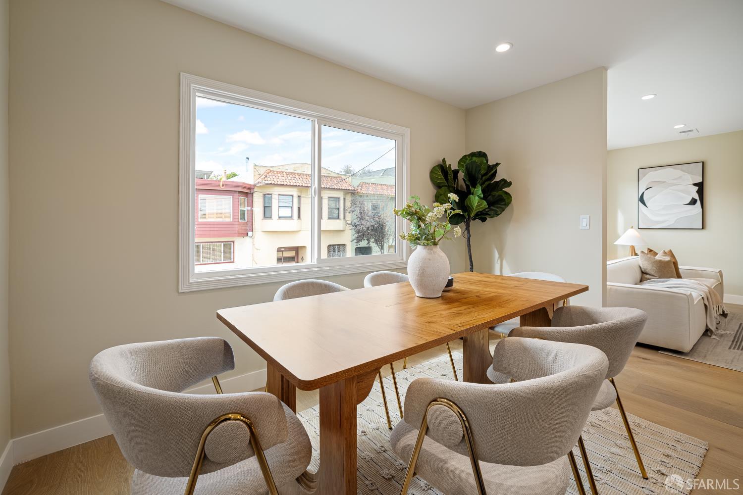 537 Russia Avenue San Francisco, CA 94112 - Photo 17 of 69 a view of a dining room with furniture and a window