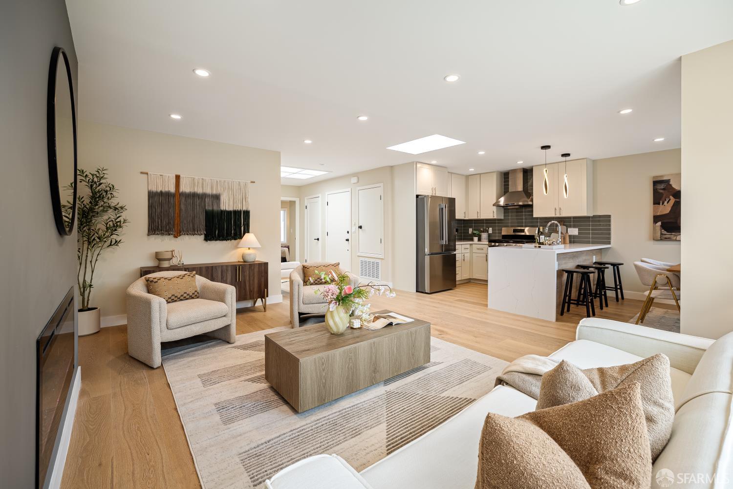 537 Russia Avenue San Francisco, CA 94112 - Photo 5 of 69 a living room with furniture and kitchen view