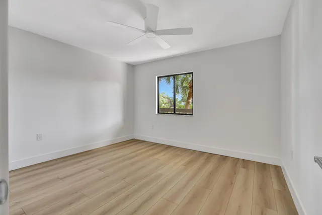 an empty room with a window