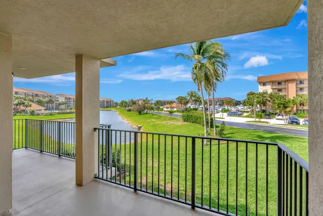 a view of a balcony with an outdoor space