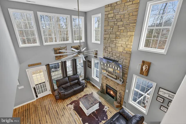 a view of lake with mountain