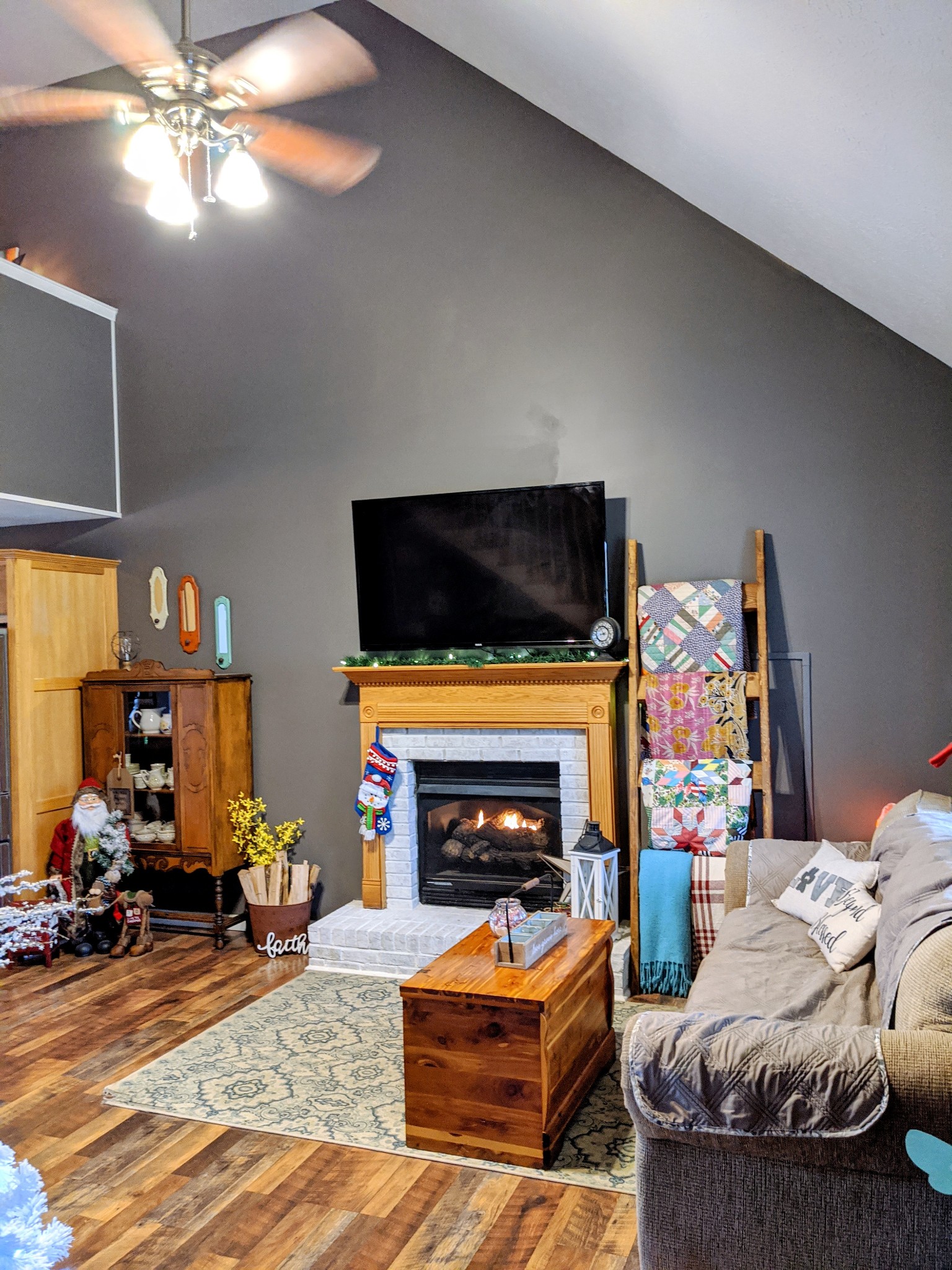642 Meyers Road Altamont, TN 37301 - Photo 5 of 33 a living room with furniture a flat screen tv and a fireplace