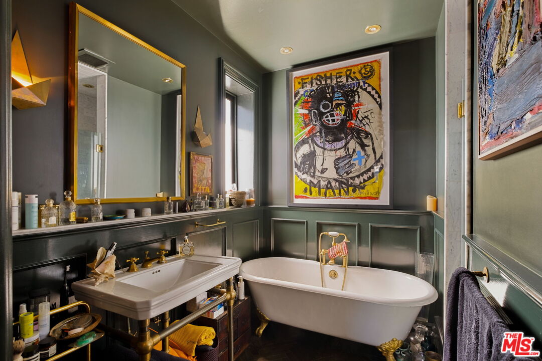 3924 Sunset Boulevard Los Angeles, CA 90029 - Photo 63 of 70 a bathroom with a sink mirror and window