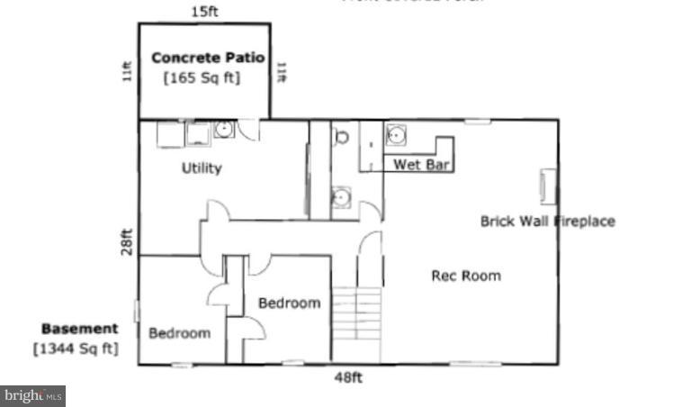5607 Huntland Road Temple Hills, MD 20748 - Photo 19 of 19 Basement Floor Plan