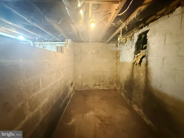 a utility room with shower