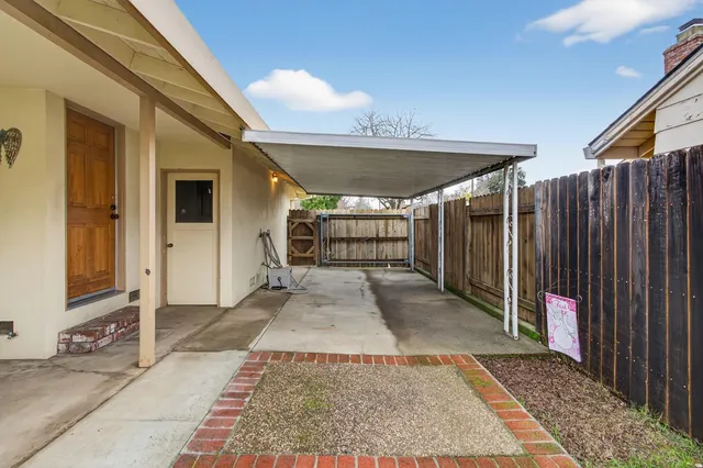 an aerial view of a highlighted house