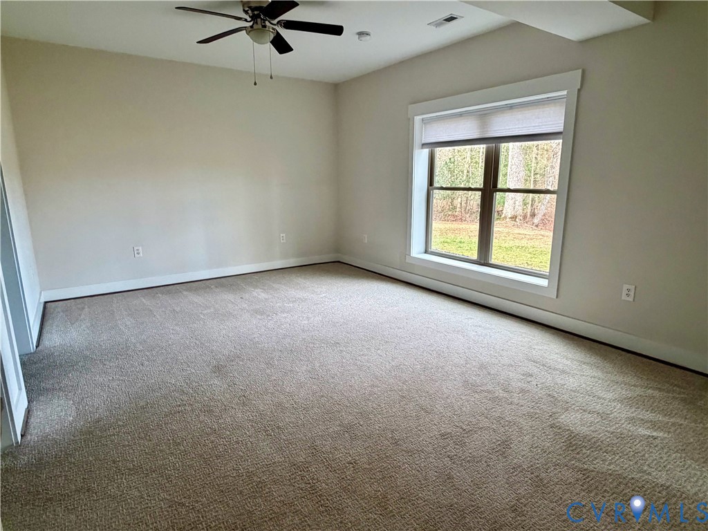 2516 Miry Run Road Sutherland, VA 23885 - Photo 29 of 45 an empty room with a window and a ceiling fan
