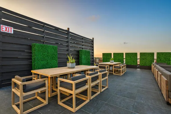 a view of outdoor space and balcony