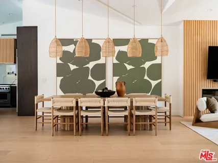 a outdoor space with a projector