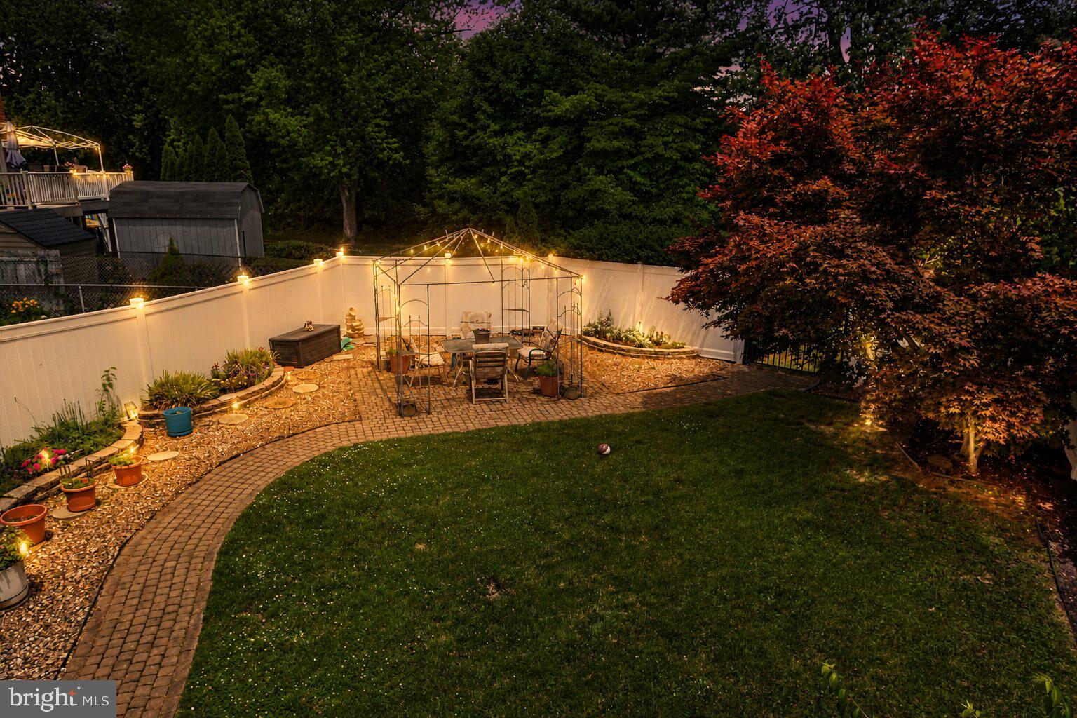 12534 Fedor Road Philadelphia, PA 19154 - Photo 64 of 66 Enchanting garden retreat at dusk.