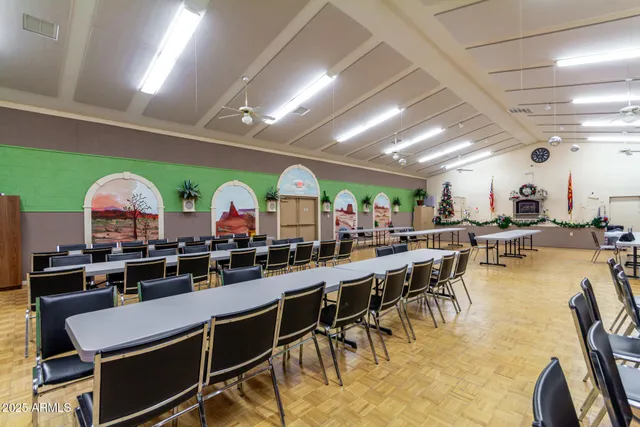 a group of people sitting in a room