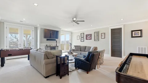 a outdoor living space with furniture and garden view