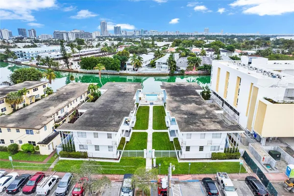 an aerial view of multiple house