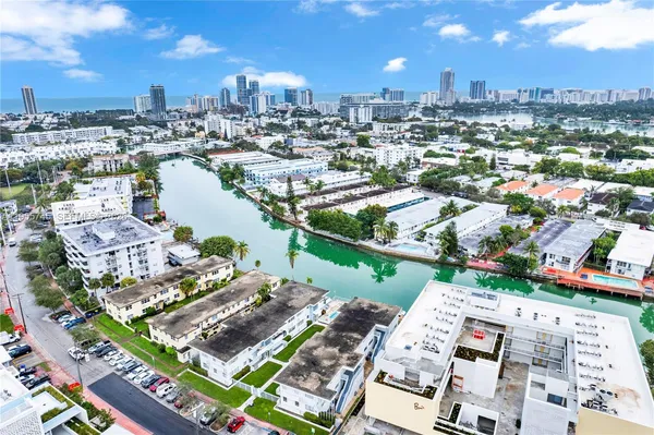 an aerial view of a city