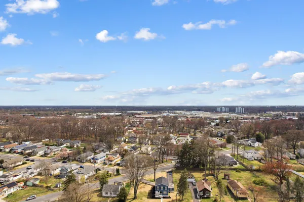 an aerial view of multiple house