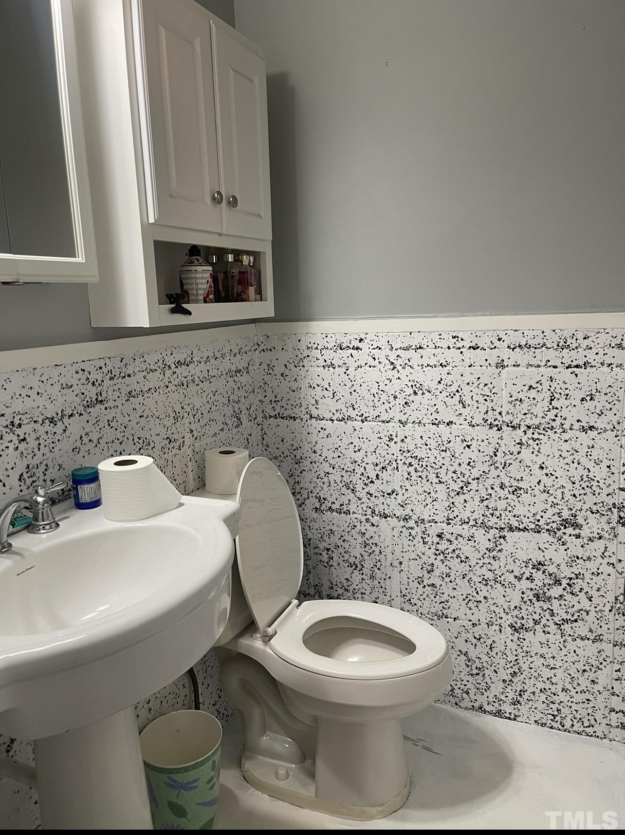 308 Parham Road Henderson, NC 27536 - Photo 5 of 27 a bathroom with a toilet a sink and a window