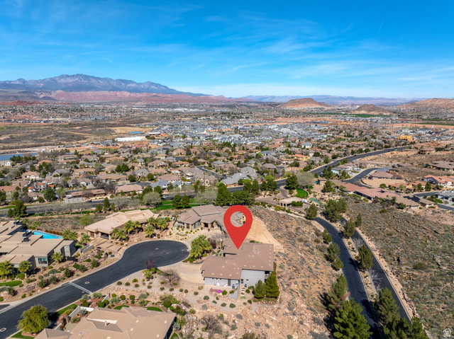 2376 Stone Crest Circle St. George, UT 84790 - Photo 60 of 61 Aerial view of residential area with a mountain backdrop