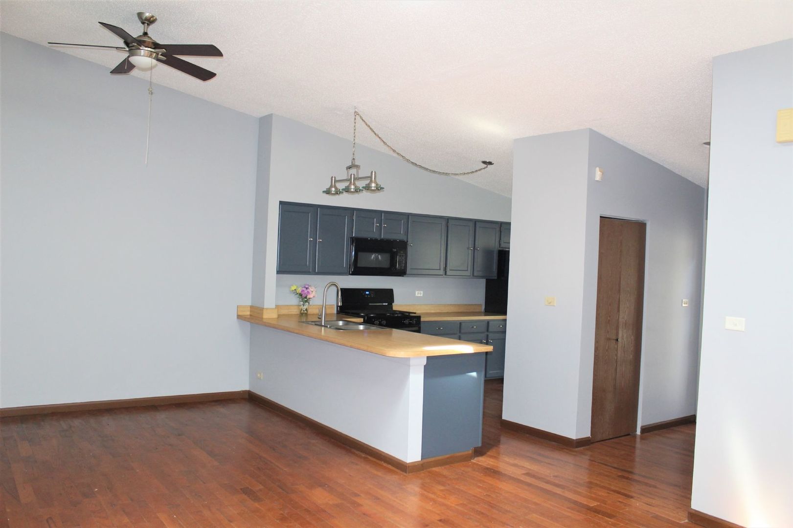 1391 Rennet Drive Naperville, IL 60565 - Photo 7 of 21 a kitchen with stainless steel appliances a sink cabinets and wooden floor