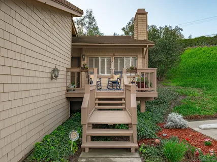 a view of a patio with a chairs in patio