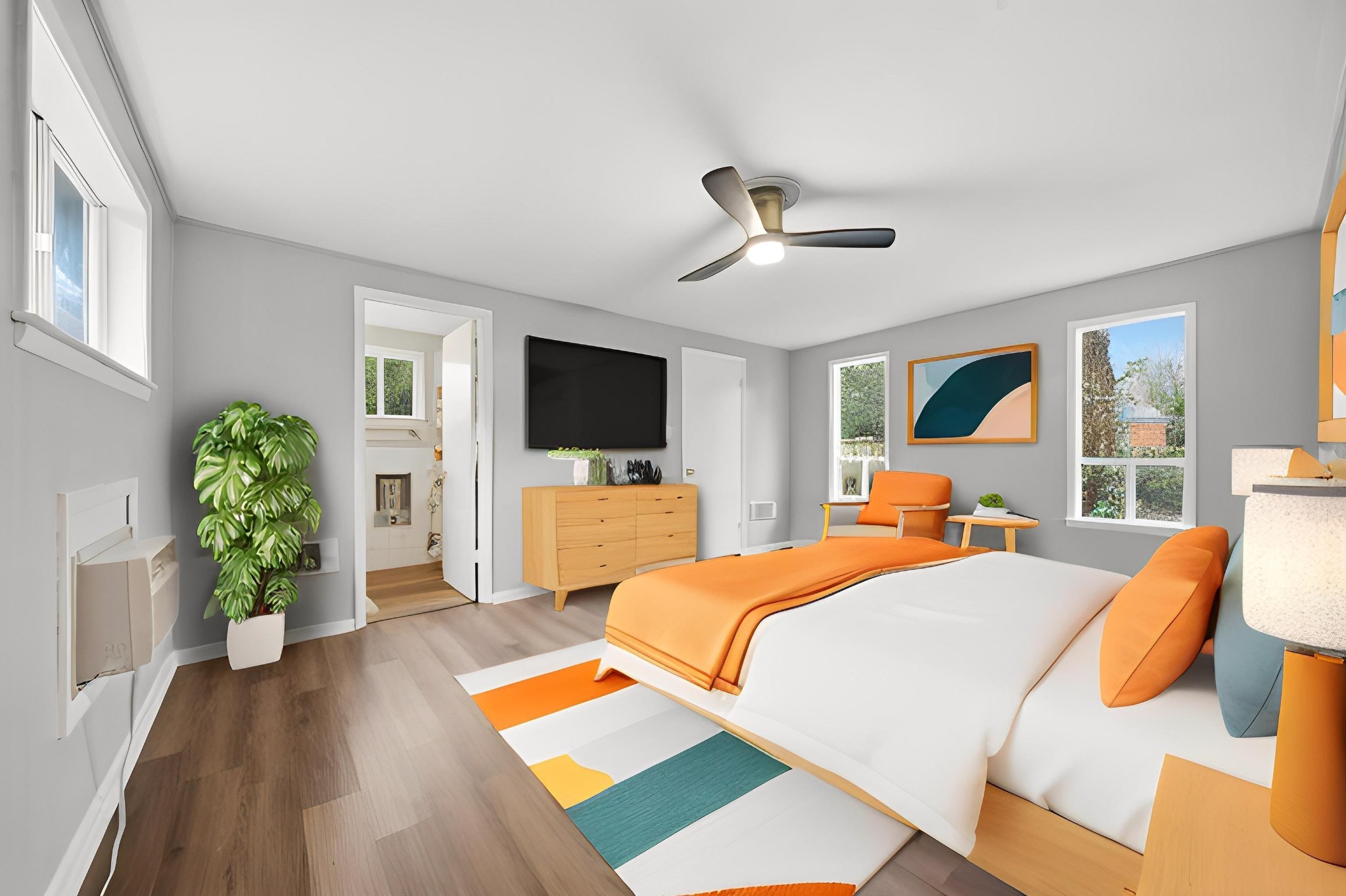 2534 Elmore Park Road Memphis, TN 38134 - Photo 17 of 35 a bedroom with a bed television and a window