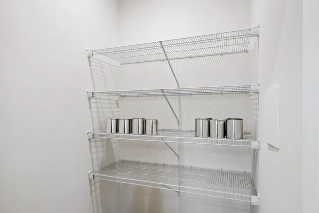 a view of a room with cabinet