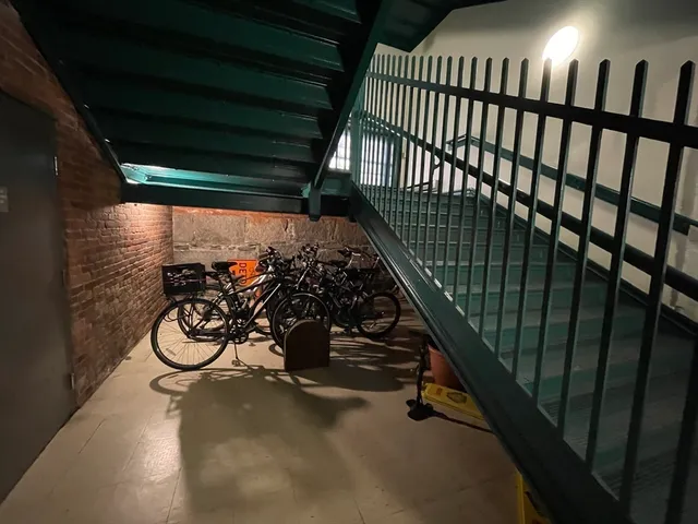 a view of a balcony with street