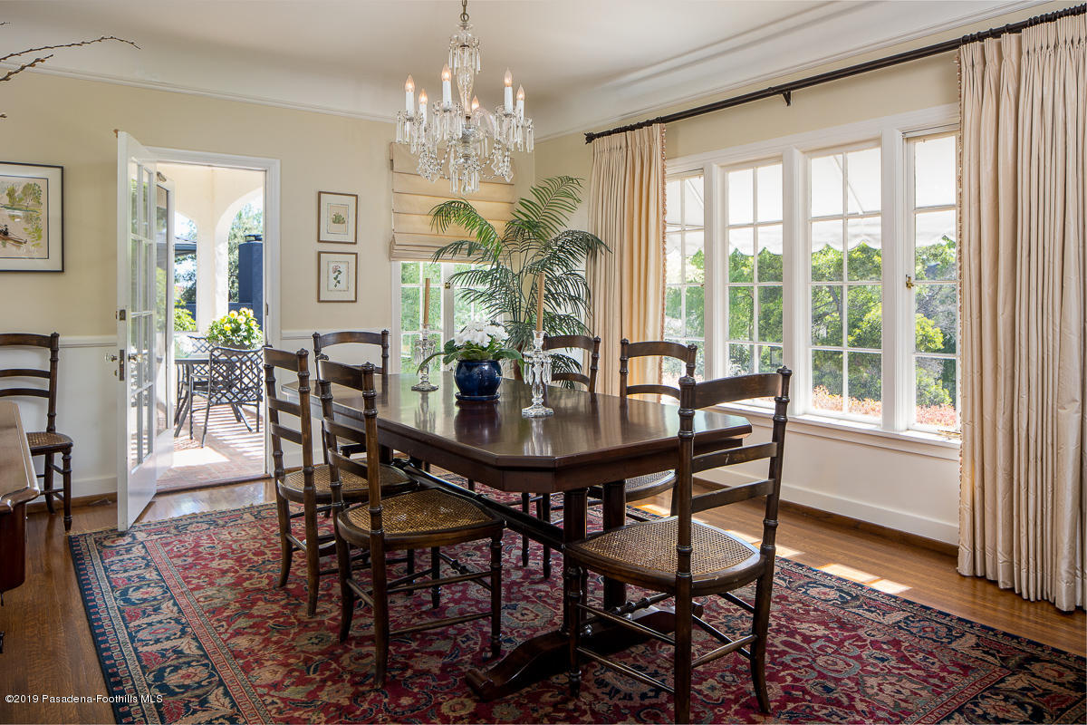 155 Club Road Pasadena, CA 91105 - Photo 13 of 50 a view of a dining room with furniture window and wooden floor