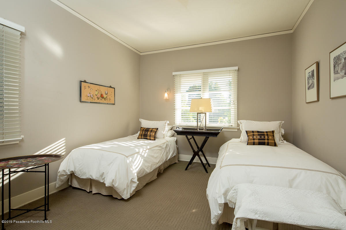 155 Club Road Pasadena, CA 91105 - Photo 27 of 50 a bedroom with two beds and a night stand