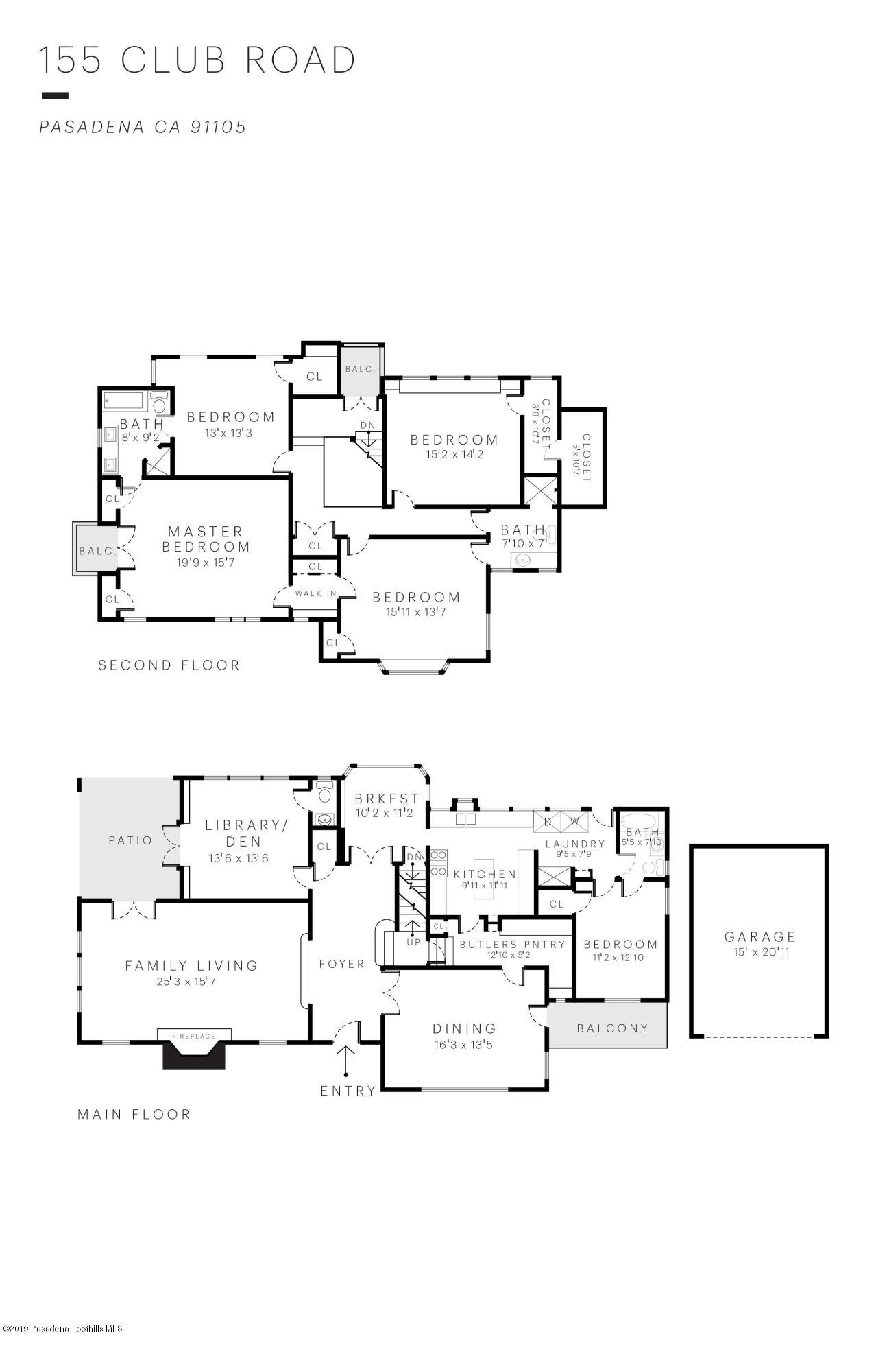 155 Club Road Pasadena, CA 91105 - Photo 50 of 50 a black white and white photo of a