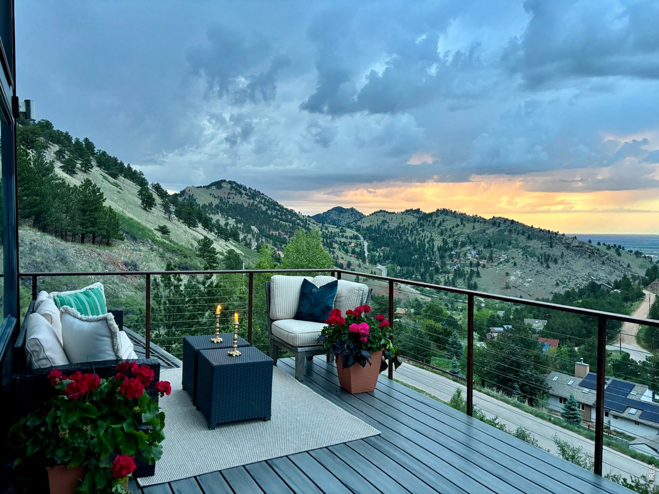 865 North Cedar Brook Road Boulder, CO 80304 - Photo 44 of 50 Sunset and summer living from the main deck