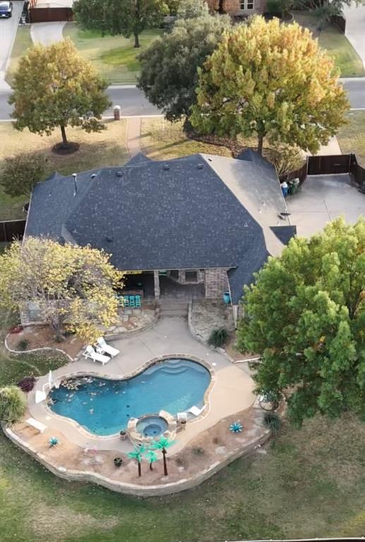 212 Ashmore Place Haslet, TX 76052 - Photo 38 of 39 Aerial view of property and surrounding area featuring a pool area