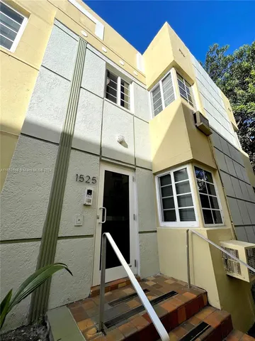 a view of a large white building