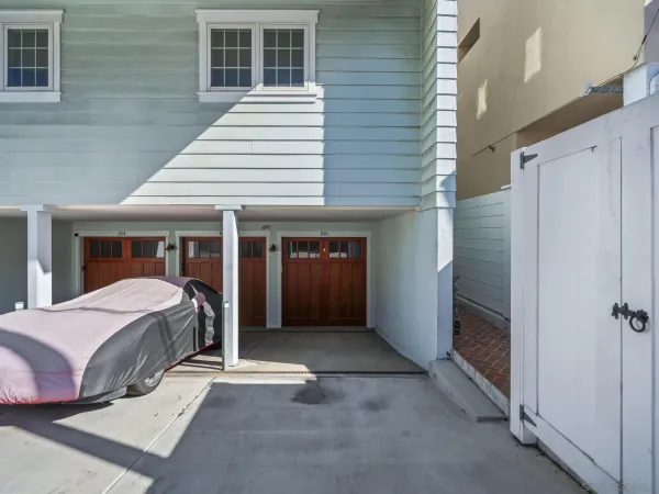 a view of a house with tub and door