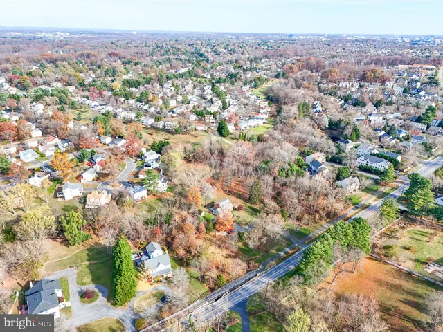 an aerial view of multiple house