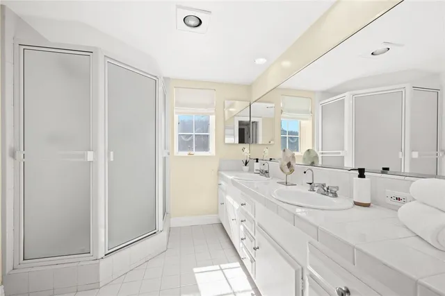 a view of a garden with an outdoor space