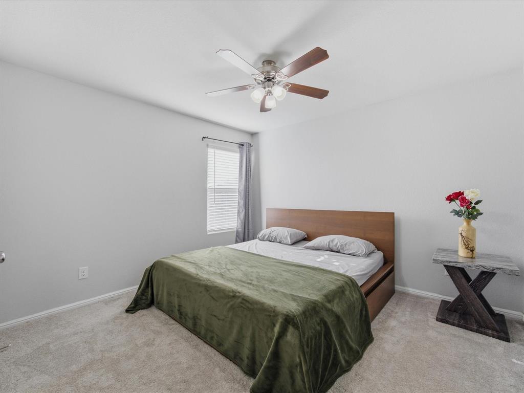 6000 Sutton Fields Trail Aubrey, TX 76227 - Photo 20 of 40 Bedroom with carpet floors and ceiling fan